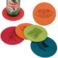 iPosh PU Leather Round Coaster (Orange)